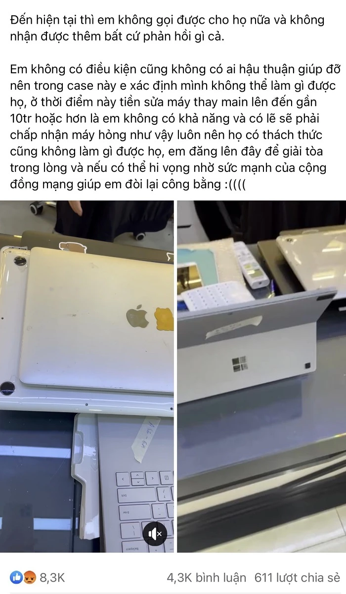 Vụ khách nữ bị trẻ em đổ nước lên Macbook: Nạn nhân khen 2 vợ chồng có đạo đức, tất cả là hiểu nhầm - Hình 2