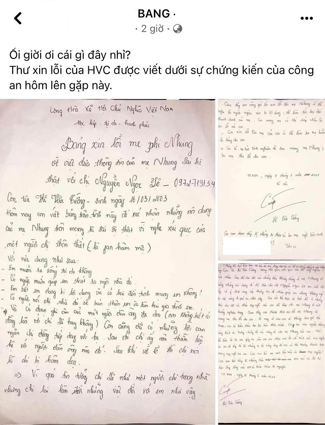 Rầm rộ thư tay nghi của Hồ Văn Cường gửi Phi Nhung,hé lộ bí mật động trời về cuộc sống ở nhà mẹ nuôi - Hình 1