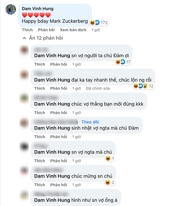 Đàm Vĩnh Hưng nhanh tay chúc mừng sinh nhật ông chủ Facebook, cả cõi mạng tràn vào thả ha ha vì lý do nghe mà sượng! - Hình 2