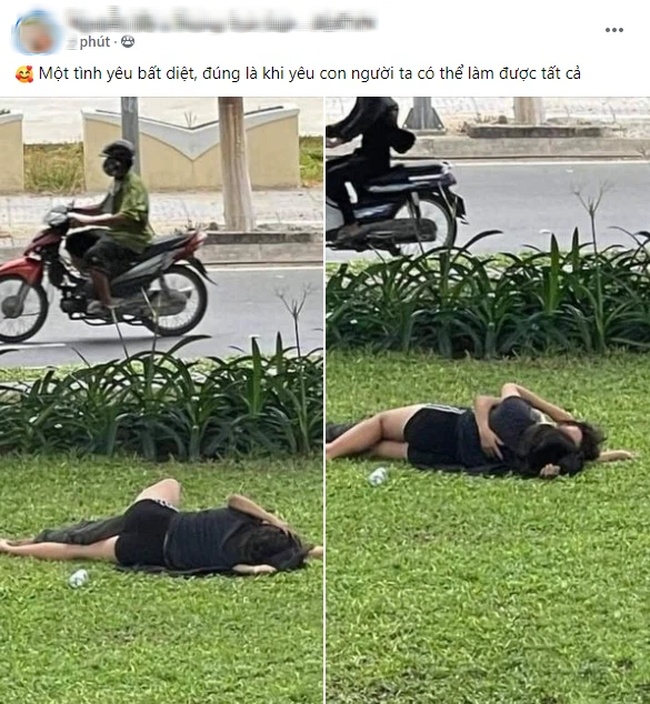 Cặp đôi sinh viên vô tư nằm lên đùi nhau, ôm hôn sờ soạng ở nơi công cộng - Hình 3