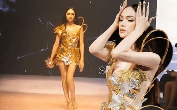 Hương Giang catwalk dập dìu xiêu vẹo như bị sóng biển đánh, hãy giơ tín hiệu ét ô ét nếu bị NTK ép! - Hình 1