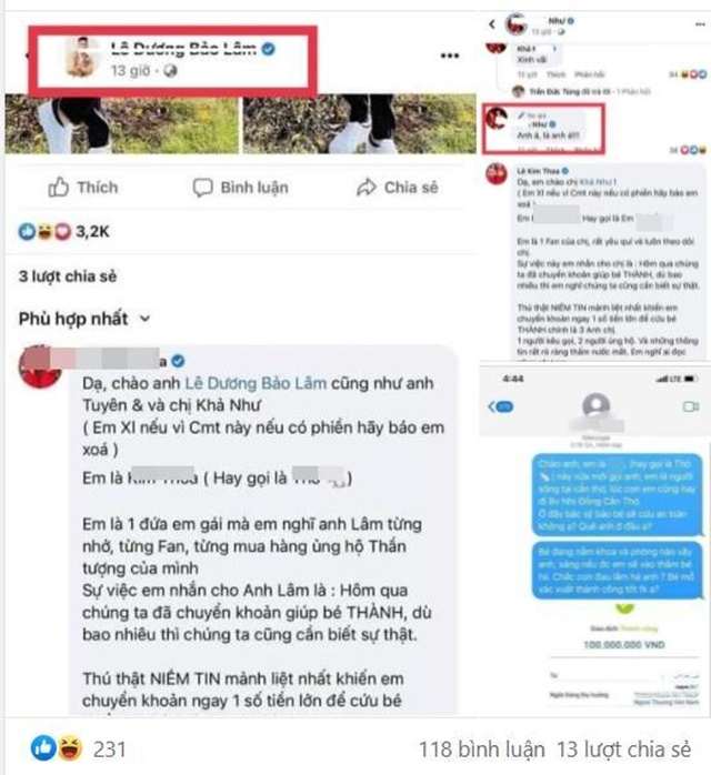 Vợ Lê Dương Bảo Lâm bênh vực chồng giữa scandal từ thiện, nạn nhân bị lừa 100 triệu vào chỉnh mặt - Hình 1