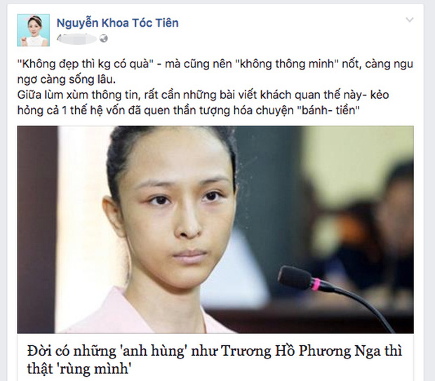Tóc Tiên cực gắt nói về chuyện Trương Hồ Phương Nga được tung hô như 'người hùng' - Hình 1