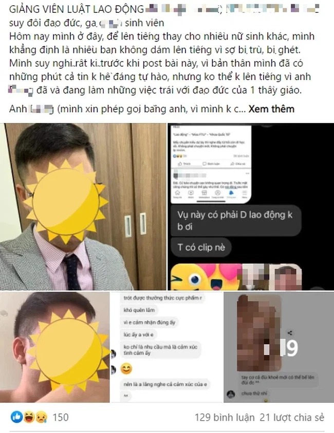 Vụ thầy giáo ĐH Luật HN bị tố gạ tình sinh viên, chat sex, show ảnh nhạy cảm: Chối đây đẩy, khẳng định bị bôi nhọ - Hình 1