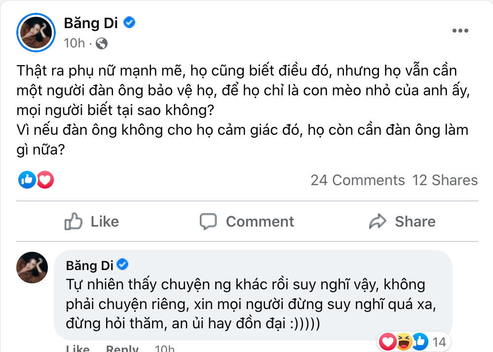 Băng Di đăng đàn ẩn ý về chuyện ly hôn của MC Hoàng Anh và chồng Tây - Hình 2