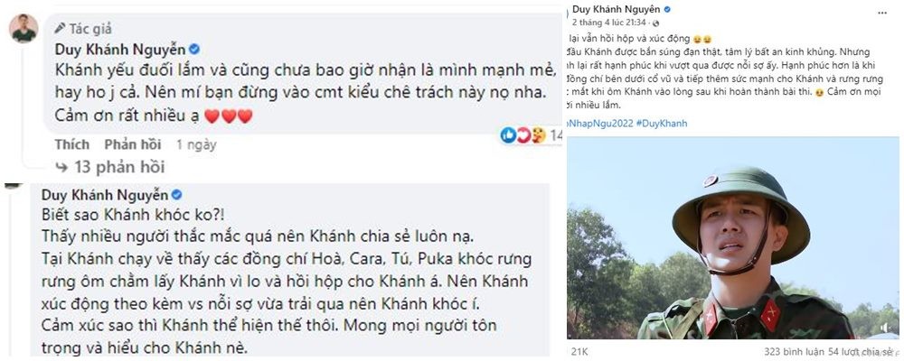 Bị chê yếu đuối ở Sao Nhập Ngũ, Duy Khánh liền lên tiếng đáp trả antifan - Hình 3
