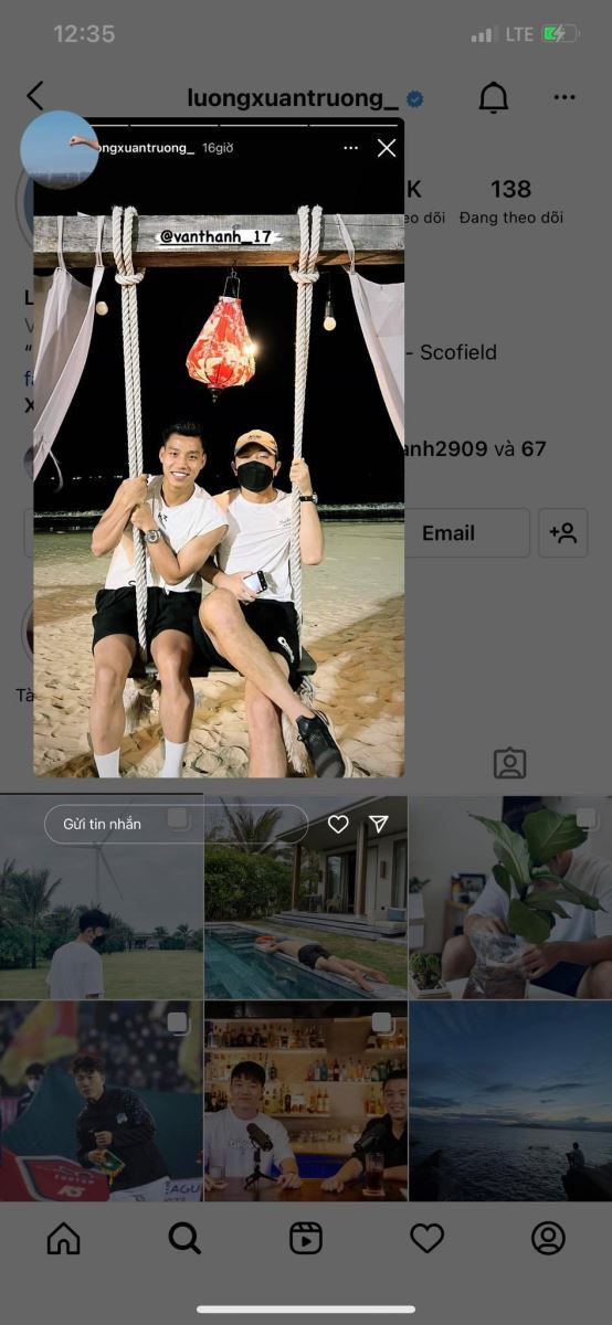 Đình Trọng, Đức Chinh giao hữu với Xuân Trường, Văn Thanh ngoài bờ biển - Hình 1