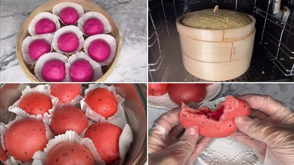 Món bánh bao thanh long vừa ngon vừa đẹp mắt - Hình 6