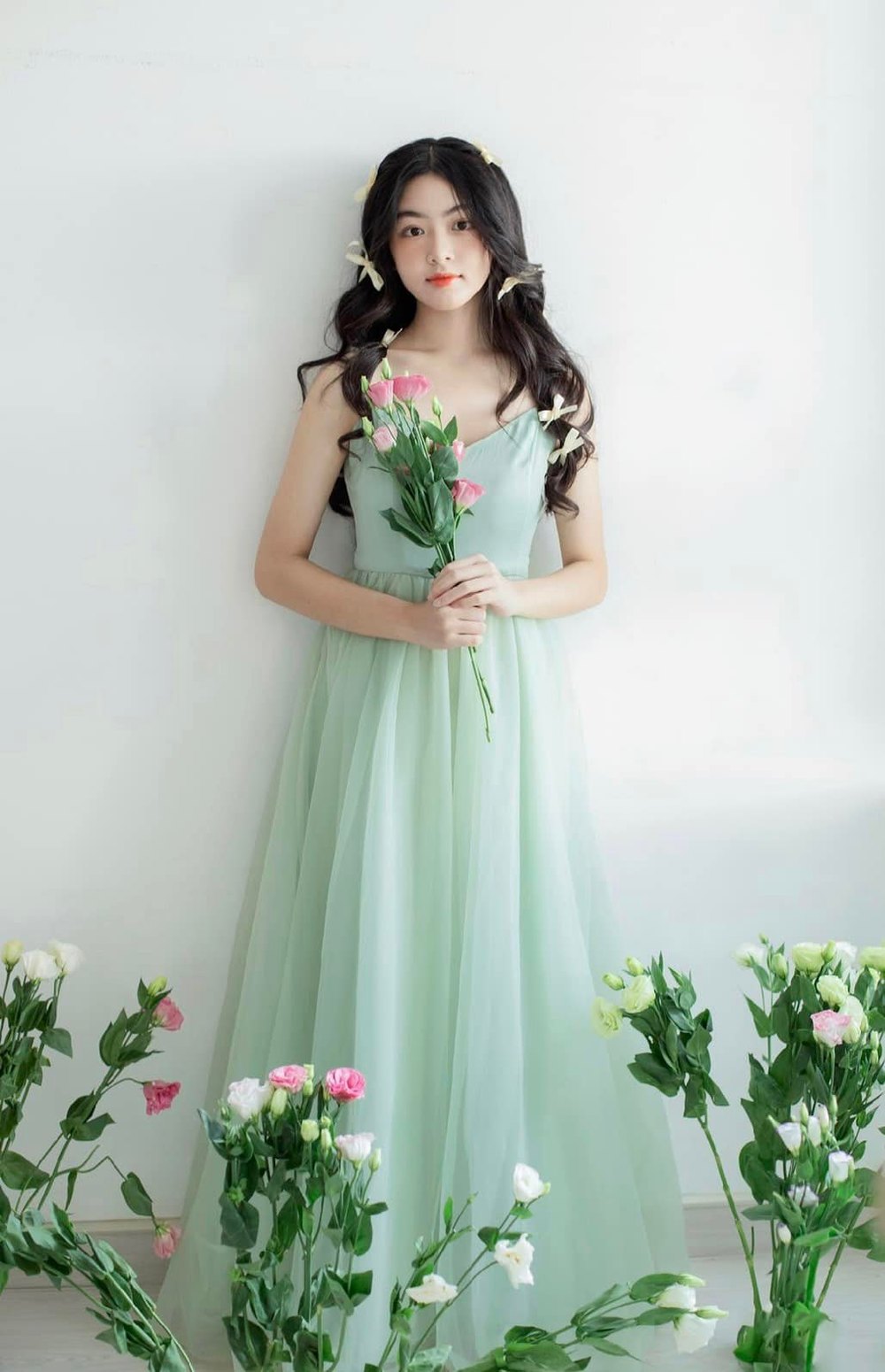Đầm váy công chúa dự tiệc xòe nhiều tầng, tay phồng bo chun, cổ tim kết hạt  thủ công sắc xảo - MixASale