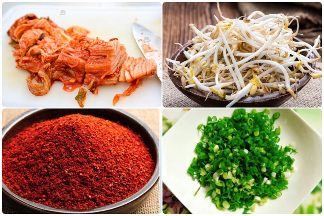 2 cách nấu canh kim chi giá đỗ cay nồng, cực đưa cơm - Hình 1