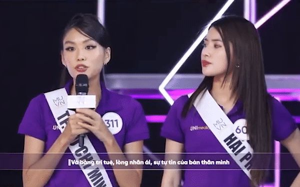 Clip: Dàn thí sinh Hoa Hậu Hoàn Vũ nói tiếng Anh như nuốt mic, Thảo Nhi Lê xuất sắc nhưng vẫn thua đối thủ - Hình 2