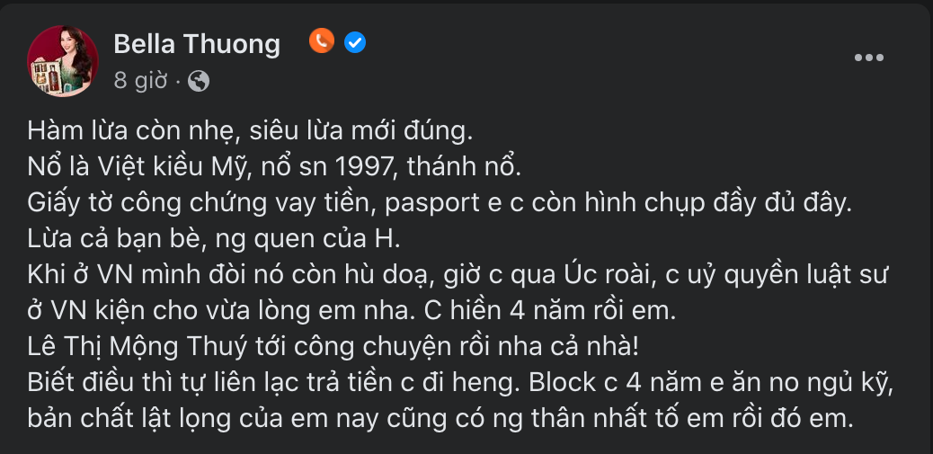 Vợ Hồ Gia Hùng (HKT) bị một á hậu tố siêu lừa đảo, mượn tiền xong bỏ trốn - Hình 6