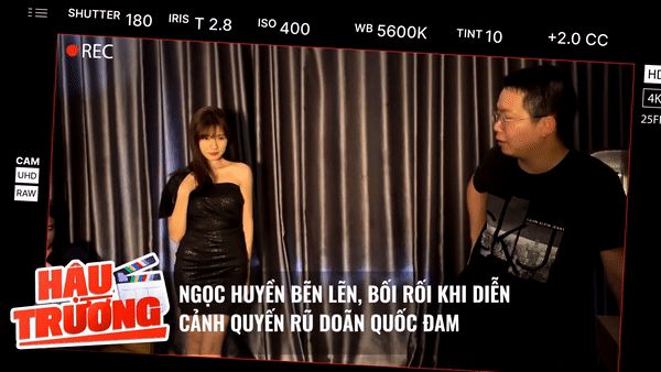 Ngọc Huyền ngại ngùng diễn cảnh quyến rũ Doãn Quốc Đam trong phòng ngủ - Hình 2