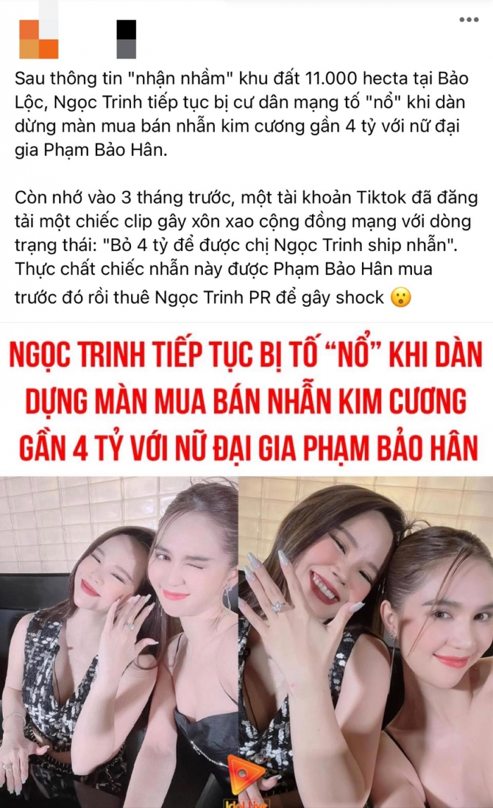 CĐM ngỡ ngàng khi biết sự thật đằng sau vụ mua bán nhẫn kim cương 4 tỷ giữa Ngọc Trinh và fan hâm mộ