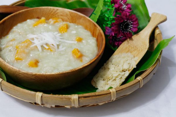 Món chè cốm khoai lang dẻo bùi thơm ngọt - Hình 1