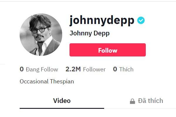 Tài khoản Tiktok của Johnny Depp đạt hơn 2 triệu người theo dõi sau 1 ngày - Hình 1