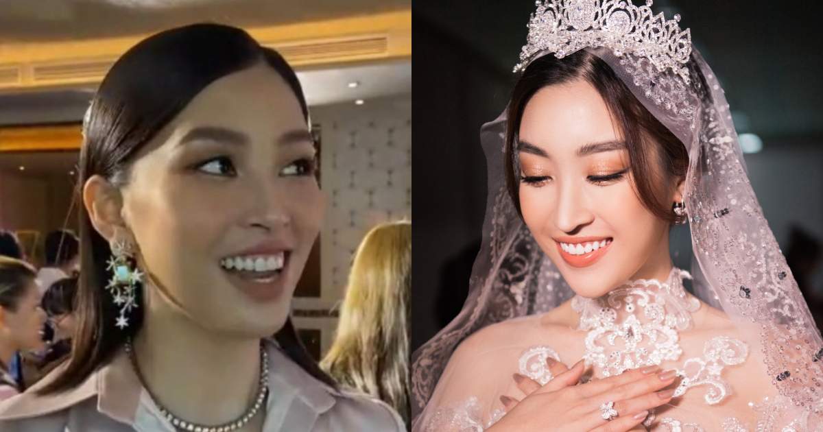 Hoa hậu Tiểu Vy có phản ứng gây sốt khi nói được hỏi về chuyện Đỗ Mỹ Linh sắp lên xe hoa - Hình 11