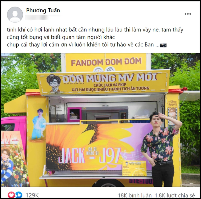 Fandom Jack bắt chước fan Kpop gửi xe cà phê ủng hộ idol tái xuất - Hình 2