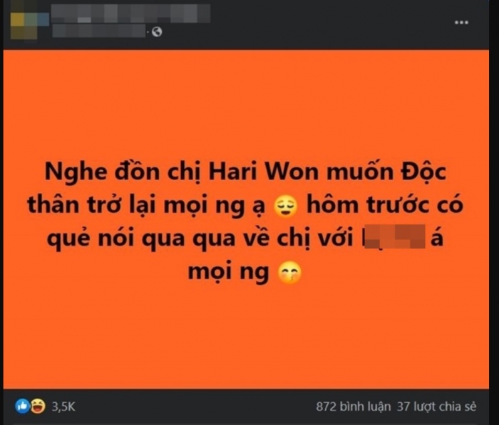 Vừa rộ tin đồn ly hôn với Trấn Thành sau 6 năm chung sống, Hari Won bất ngờ đề cập đến “chia tay”