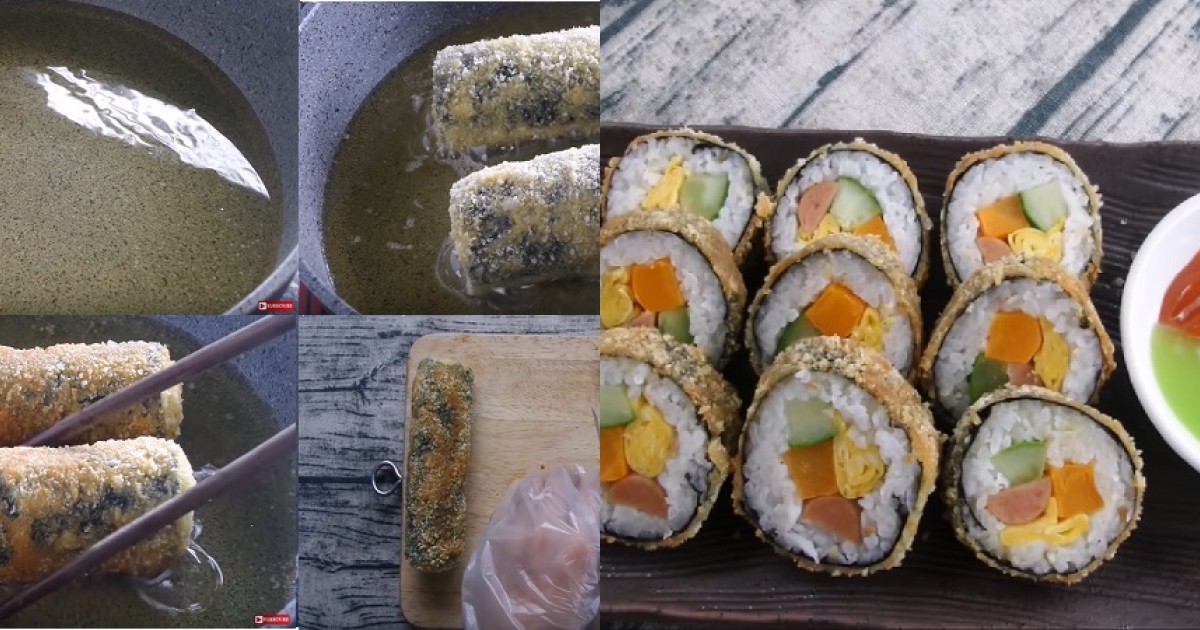 Cách làm kimbap chiên giòn ngon kiểu Hàn Quốc