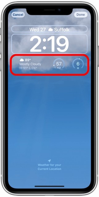 Hướng dẫn cài đặt màn hình khóa thời tiết trên iOS 16 - Hình 6
