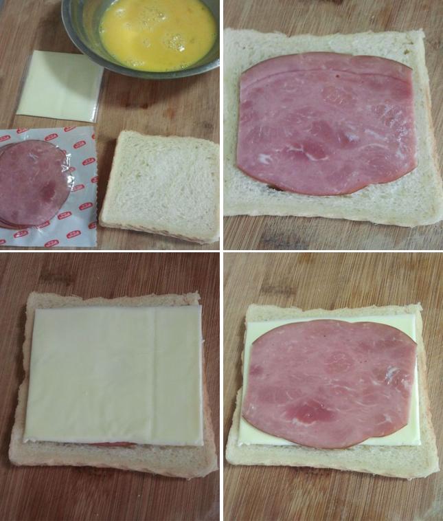 Cách làm sandwich kẹp giăm bông cho bữa sáng non miệng - Hình 2
