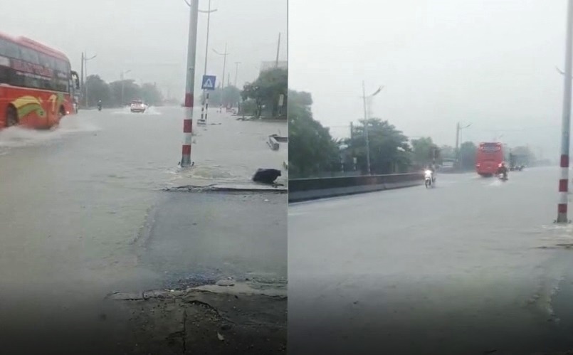 Hà Tĩnh: Mưa lớn khiến một số đoạn trên quốc lộ 1A bị ngập cục bộ - Hình 3
