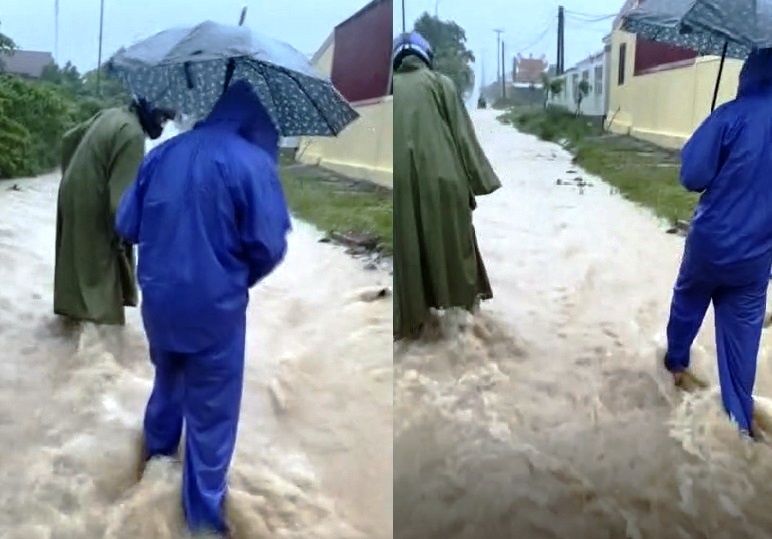 Hà Tĩnh: Mưa lớn khiến một số đoạn trên quốc lộ 1A bị ngập cục bộ - Hình 1