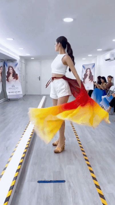 Dàn mỹ nhân Việt đồng loạt bắt chước Lotus Walk của Ngọc Châu ở Miss Universe 2022! - Hình 4