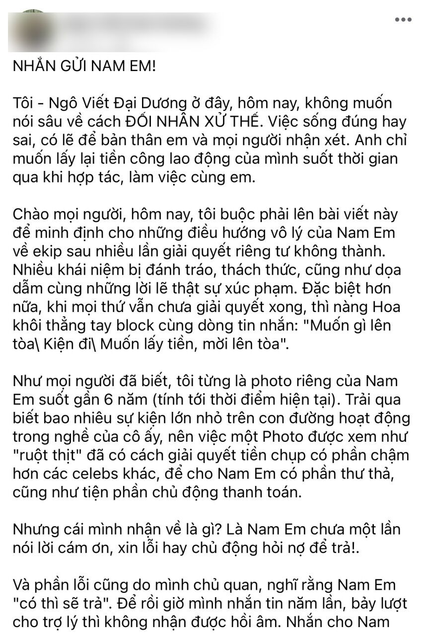 Nam Em tuyên bố muốn tạo phốt thì lên không ngán 1 ai, hậu ồn ào tiền bạc, hát nhạc không xin phép - Hình 2