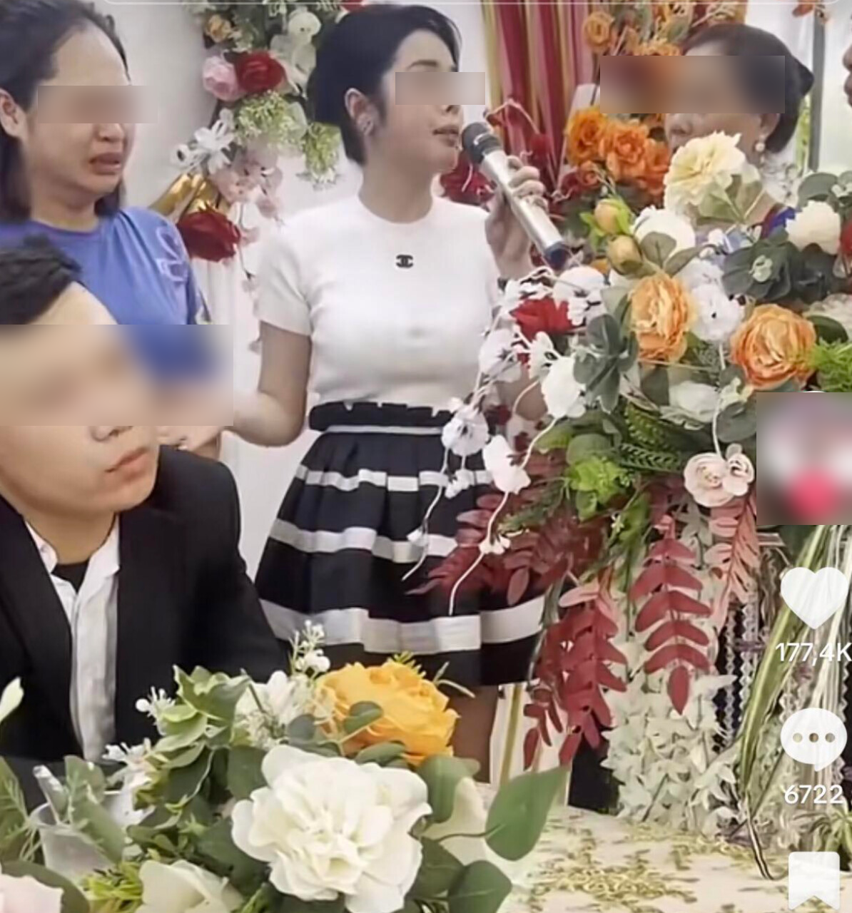 Cô gái vác bụng bầu, cùng chị ruột giật mic vạch trần tại đám cưới tình cũ, cô dâu ngã quỵ vì sốc - Hình 5