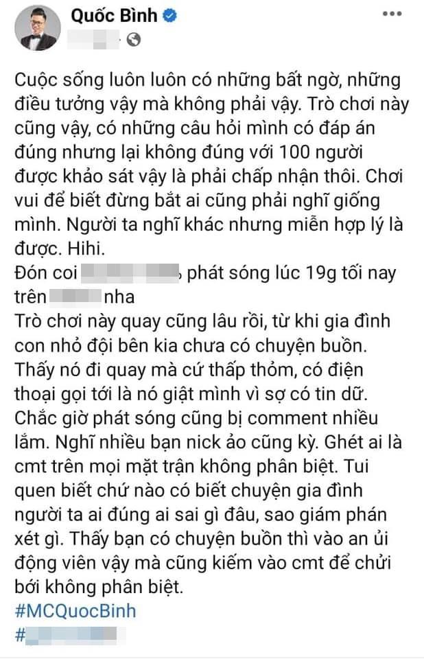 MC Quốc Bình bị nghi bênh vực Hồng Phượng, đáp trả CĐM gay gắt - Hình 4