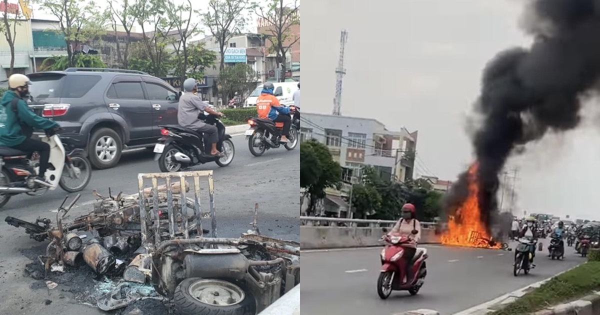 Va chạm trên cầu vượt Quang Trung, hai xe máy bốc cháy dữ dội, ùn tắc nghiêm trọng ở cửa ngõ TP.HCM - Hình 7
