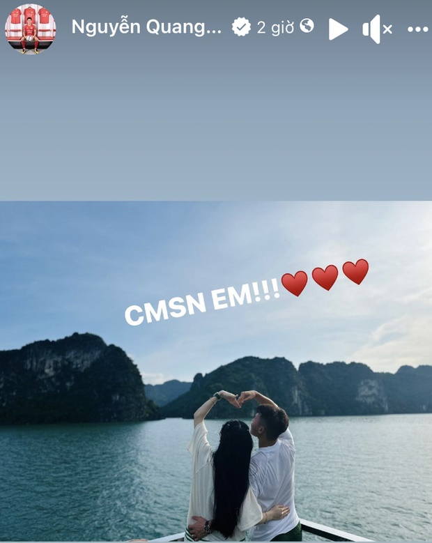 Chu Thanh Huyền cùng Quang Hải về thăm nhà chàng, thoải mái ngồi ở vị trí đặc biệt, còn khoe lên MXH - Hình 3