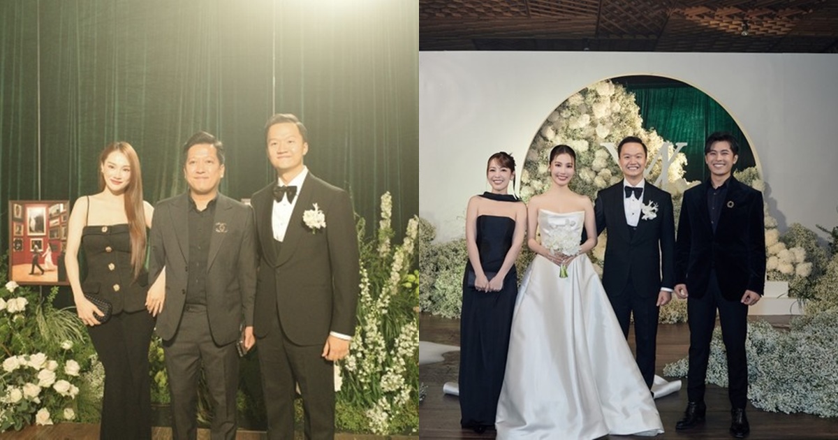 Đám cưới Diễm My 9x: Loạt cặp đôi quyền lực Vbiz có mặt, 1 nhân vật xuất hiện được chú rể cưng nựng - Hình 14