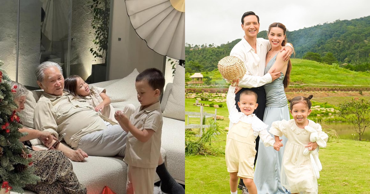 Bố mẹ chồng Hồ Ngọc Hà từ Thụy Điển sang Việt Nam thăm cháu, phản ứng của cặp sinh đôi gây sốt - Hình 13