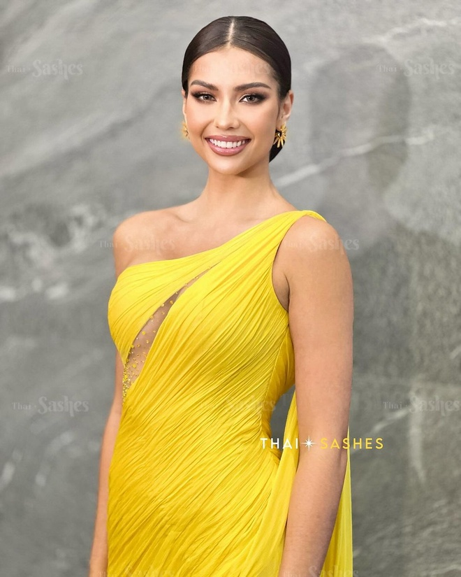 Á hậu 1 Miss Universe - Anntonia Porsild vừa về Thái đã gặp sự cố, ngượng chín mặt lộ 1 thứ khó coi - Hình 3