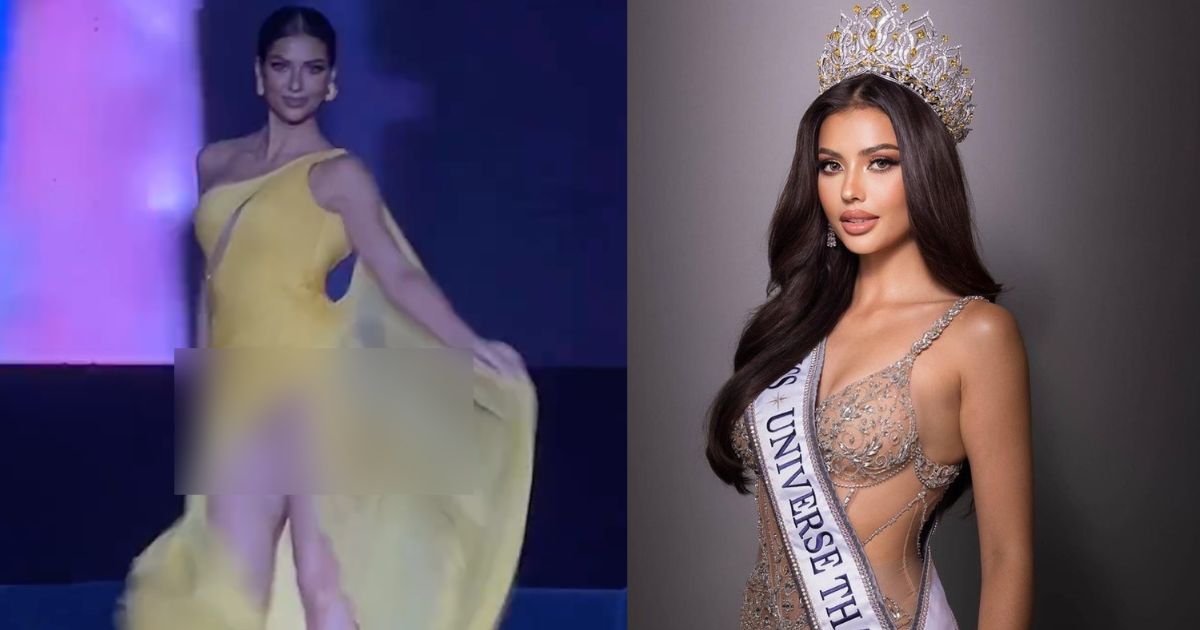 Á hậu 1 Miss Universe - Anntonia Porsild vừa về Thái đã gặp sự cố, ngượng chín mặt lộ 1 thứ khó coi - Hình 9
