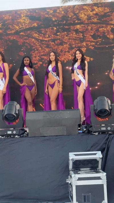 Ngọc Hằng bùng nổ trong phần thi áo tắm Miss Intercontinental 2023: Sắc vóc gợi cảm, dùng loạt chiêu catwalk gây ấn tượng - Hình 1