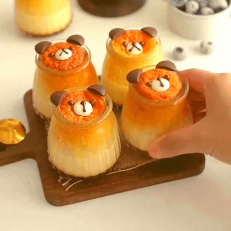 Bánh gato flan hình gấu cực đáng yêu, cách làm lại không hề khó - Hình 26