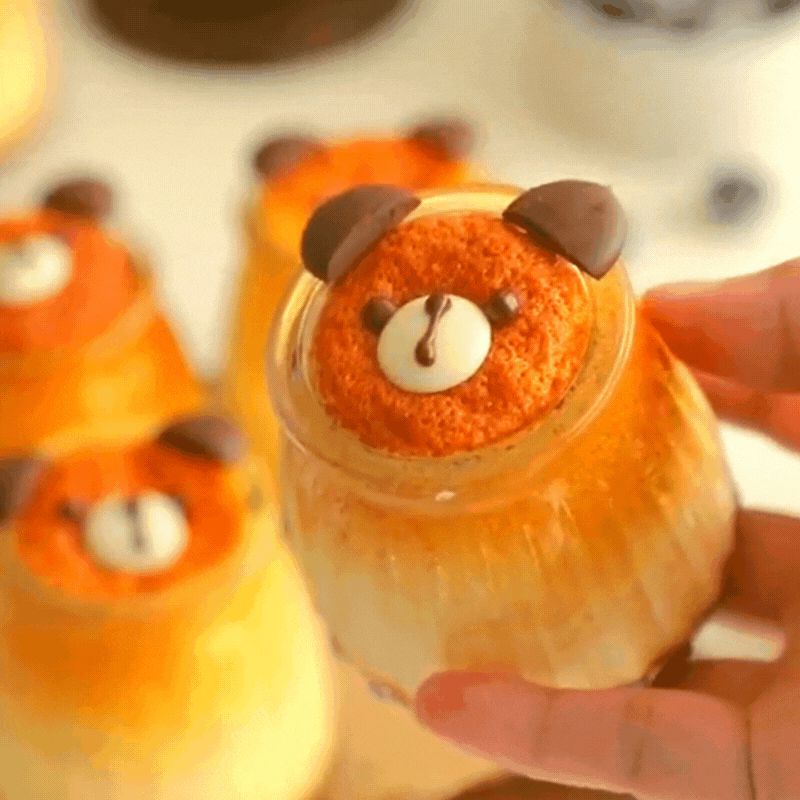 Bánh gato flan hình gấu cực đáng yêu, cách làm lại không hề khó - Hình 27