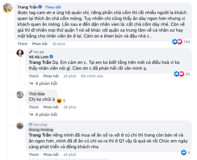 Chiến thần Hà Linh review quán bún đậu của cựu người mẫu Trang Trần - Hình 8