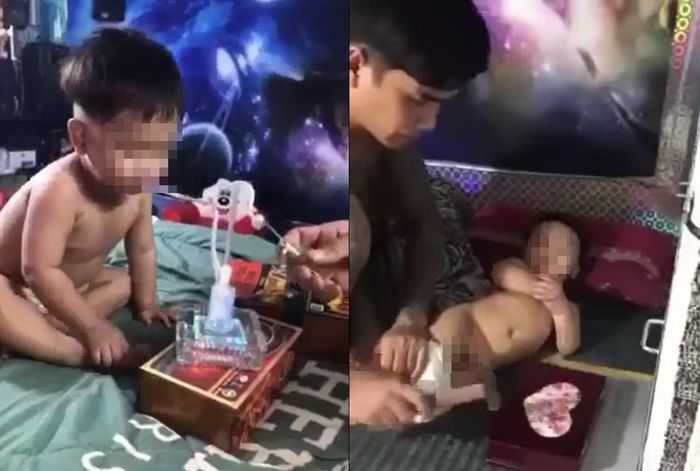 Bé trai bị cha dượng ép hút chất cấm: Công an vào cuộc điều tra, người đăng video là bố ruột? - Hình 1