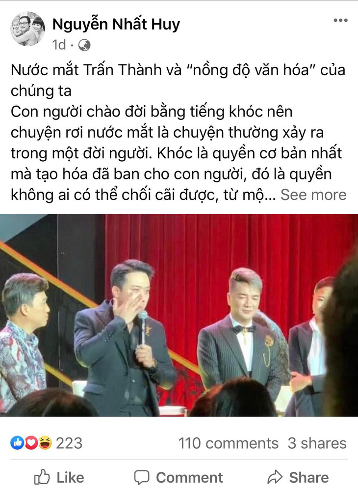 Nhạc sĩ Nguyễn Nhất Huy bênh vực, ví nước mắt Trấn Thành là nước ra tiền, Thanh Vân Hugo cùng ý kiến - Hình 4