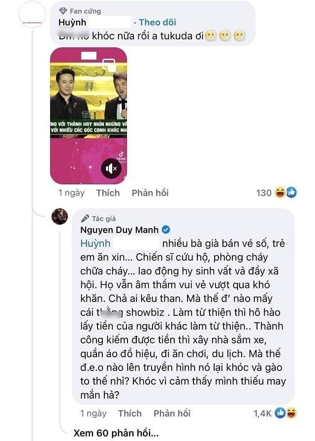 Duy Mạnh đăng đàn đứng về phía nghệ sĩ khóc trên sân khấu: Bị thao túng sau màn vỗ mặt Trấn Thành? - Hình 7