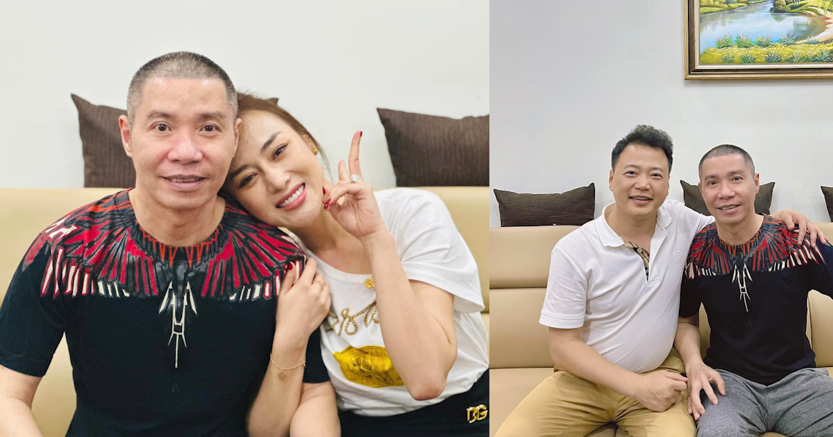 Phương Oanh - Shark Bình mặc đồ đôi thăm NSND Công Lý, nhìn như con dâu con rể ra mắt bố vợ - Hình 7