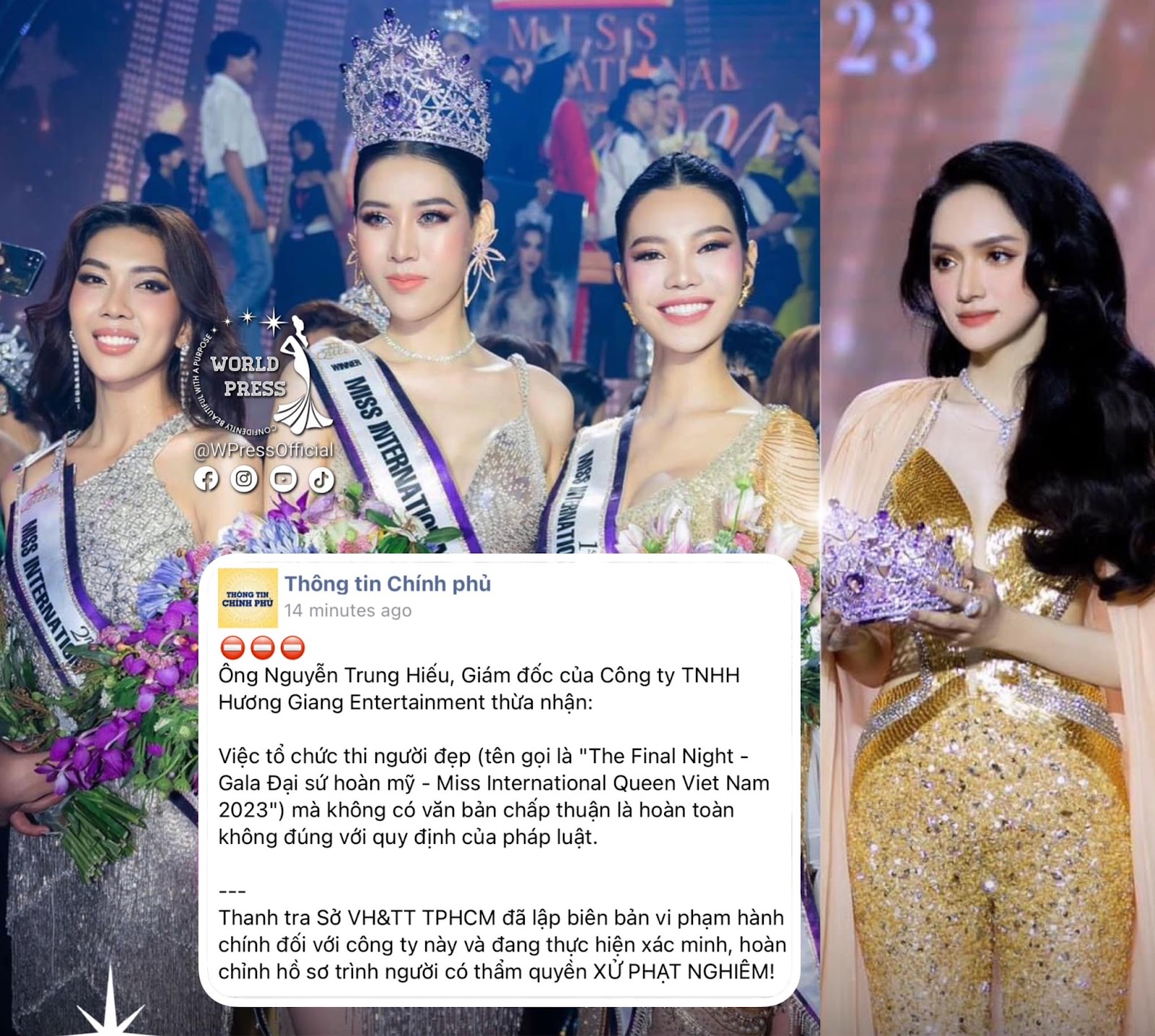 Trang Tin Chính Phủ khẳng định xử nghiêm cuộc thi Chuyển giới của Hương Giang, CĐM phát hiện 1 điều? - Hình 1