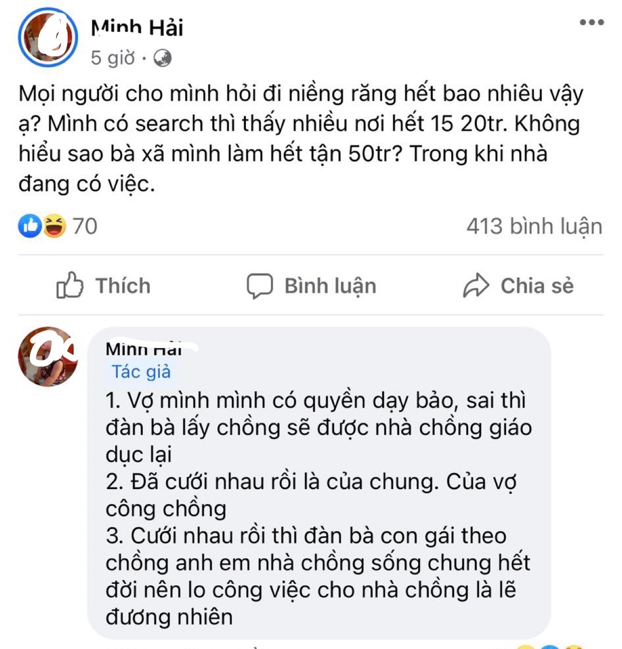 Được bố mẹ đẻ cho 50 triệu niềng răng, vợ bị chồng đòi từ mặt, muốn chiếm riêng tiền lo cho em gái - Hình 5