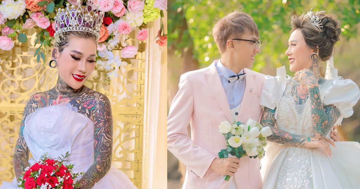 Cô dâu LGBT xăm kín người mặc kệ ánh mắt dị nghị vẫn hạnh phúc với cuộc hôn nhân của mình - Hình 6