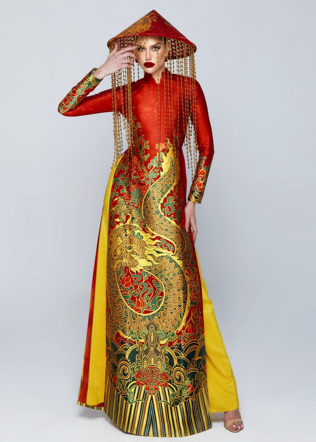 Đương kim Miss Grand thả thính, chính thức trở thành dâu Việt với áo dài nón lá - Hình 2